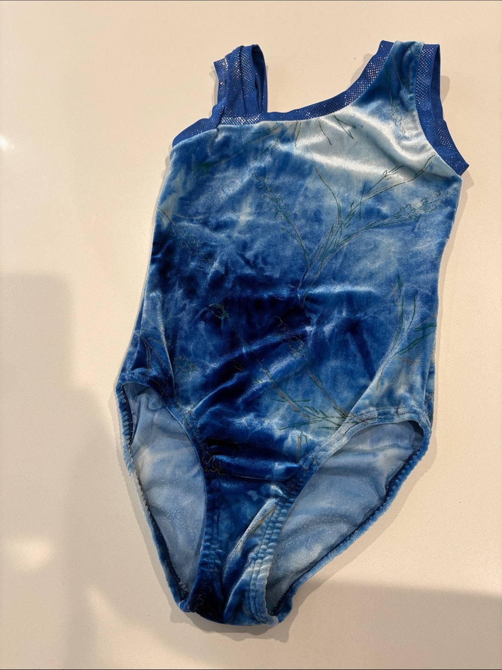 Blue velvet gymnastics leo